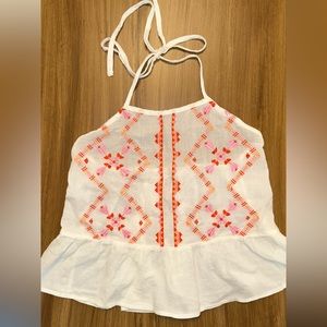 O’Neill embroidered halter top, size Medium